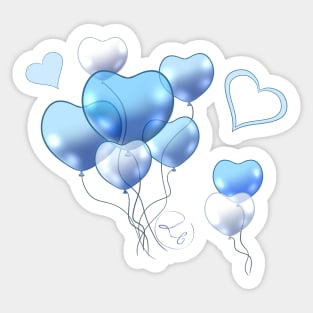 heart baloon Sticker